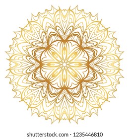 Mandala pattern. Traditional indian mandala. Orient tribal circle sign illustration. Vector illustration