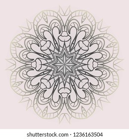 Mandala pattern. Traditional indian mandala. Orient tribal circle sign illustration. Vector illustration