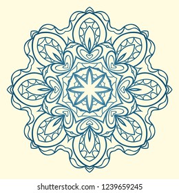 Mandala pattern. Traditional indian mandala. Orient tribal circle sign illustration. Vector illustration