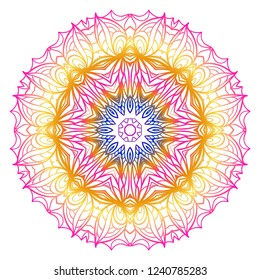 Mandala pattern. Traditional indian mandala. Orient tribal circle sign illustration. Vector illustration