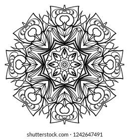 Mandala pattern. Traditional indian mandala. Orient tribal circle sign illustration. Vector illustration