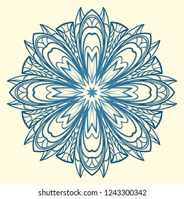 Mandala pattern. Traditional indian mandala. Orient tribal circle sign illustration. Vector illustration