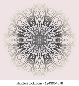 Mandala pattern. Traditional indian mandala. Orient tribal circle sign illustration. Vector illustration