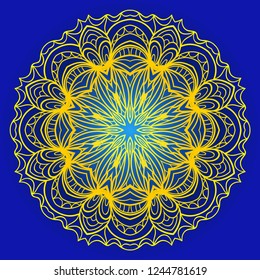Mandala pattern. Traditional indian mandala. Orient tribal circle sign illustration. Vector illustration