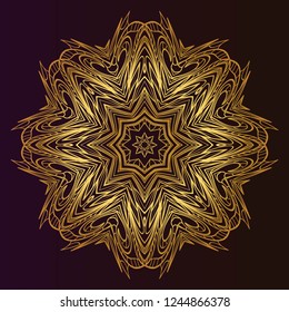 Mandala pattern. Traditional indian mandala. Orient tribal circle sign illustration. Vector illustration