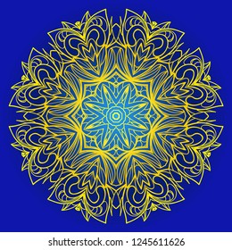 Mandala pattern. Traditional indian mandala. Orient tribal circle sign illustration. Vector illustration