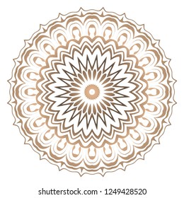 Mandala pattern. Traditional indian mandala. Orient tribal circle sign illustration. Vector illustration
