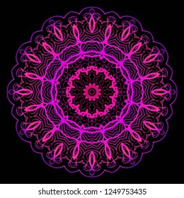 Mandala pattern. Traditional indian mandala. Orient tribal circle sign illustration. Vector illustration