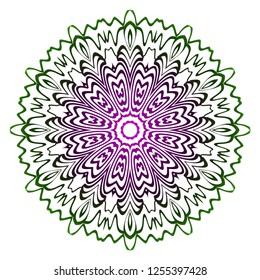 Mandala pattern. Traditional indian mandala. Orient tribal circle sign illustration. Vector illustration