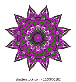 Mandala pattern. Traditional indian mandala. Orient tribal circle sign illustration. Vector illustration.