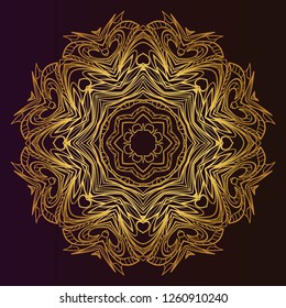 Mandala pattern. Traditional indian mandala. Orient tribal circle sign illustration. Vector illustration