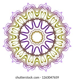 Mandala pattern. Traditional indian mandala. Orient tribal circle sign illustration. Vector illustration.