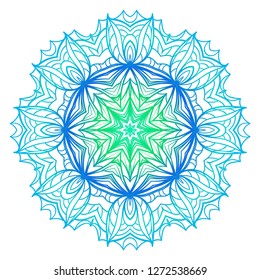 Mandala pattern. Traditional indian mandala. Orient tribal circle sign illustration. Vector illustration