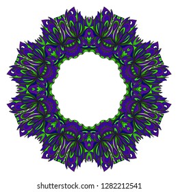 Mandala pattern. Traditional indian mandala. Orient tribal circle sign illustration. Vector illustration.