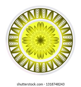 Mandala Pattern. Traditional Indian Mandala. Orient Tribal Circle Sign Illustration. Vector Illustration