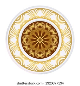 Mandala Pattern. Traditional Indian Mandala. Orient Tribal Circle Sign Illustration. Vector Illustration