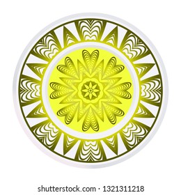Mandala Pattern. Traditional Indian Mandala. Orient Tribal Circle Sign Illustration. Vector Illustration