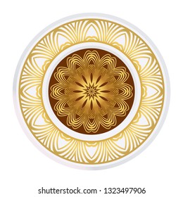 Mandala Pattern. Traditional Indian Mandala. Orient Tribal Circle Sign Illustration. Vector Illustration