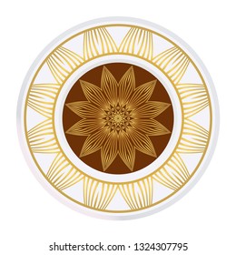 Mandala Pattern. Traditional Indian Mandala. Orient Tribal Circle Sign Illustration. Vector Illustration