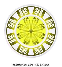 Mandala Pattern. Traditional Indian Mandala. Orient Tribal Circle Sign Illustration. Vector Illustration