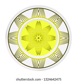 Mandala Pattern. Traditional Indian Mandala. Orient Tribal Circle Sign Illustration. Vector Illustration