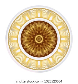Mandala Pattern. Traditional Indian Mandala. Orient Tribal Circle Sign Illustration. Vector Illustration