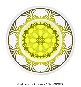 Mandala Pattern. Traditional Indian Mandala. Orient Tribal Circle Sign Illustration. Vector Illustration