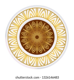 Mandala Pattern. Traditional Indian Mandala. Orient Tribal Circle Sign Illustration. Vector Illustration