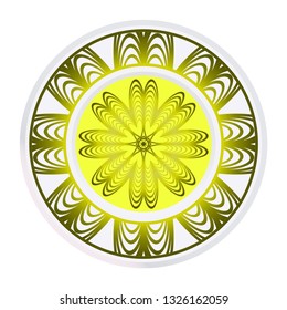 Mandala Pattern. Traditional Indian Mandala. Orient Tribal Circle Sign Illustration. Vector Illustration