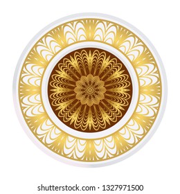 Mandala Pattern. Traditional Indian Mandala. Orient Tribal Circle Sign Illustration. Vector Illustration