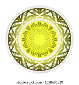 Mandala Pattern. Traditional Indian Mandala. Orient Tribal Circle Sign Illustration. Vector Illustration