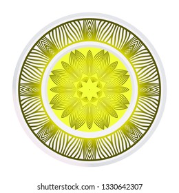 Mandala Pattern. Traditional Indian Mandala. Orient Tribal Circle Sign Illustration. Vector Illustration