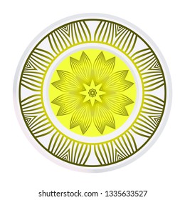 Mandala Pattern. Traditional Indian Mandala. Orient Tribal Circle Sign Illustration. Vector Illustration