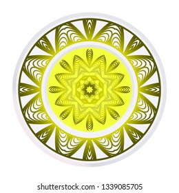 Mandala Pattern. Traditional Indian Mandala. Orient Tribal Circle Sign Illustration. Vector Illustration