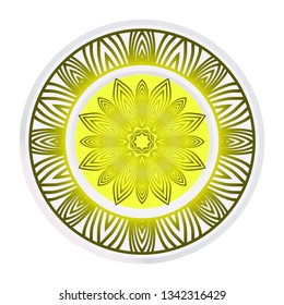 Mandala Pattern. Traditional Indian Mandala. Orient Tribal Circle Sign Illustration. Vector Illustration