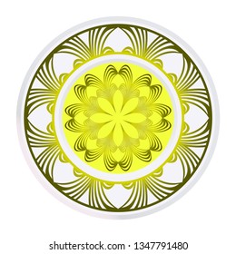 Mandala Pattern. Traditional Indian Mandala. Orient Tribal Circle Sign Illustration. Vector Illustration