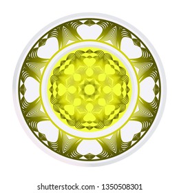 Mandala Pattern. Traditional Indian Mandala. Orient Tribal Circle Sign Illustration. Vector Illustration