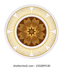 Mandala Pattern. Traditional Indian Mandala. Orient Tribal Circle Sign Illustration. Vector Illustration