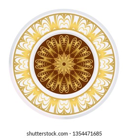 Mandala Pattern. Traditional Indian Mandala. Orient Tribal Circle Sign Illustration. Vector Illustration