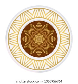 Mandala Pattern. Traditional Indian Mandala. Orient Tribal Circle Sign Illustration. Vector Illustration