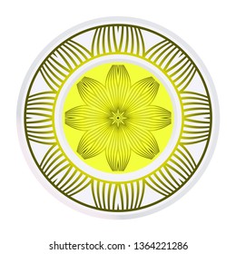 Mandala Pattern. Traditional Indian Mandala. Orient Tribal Circle Sign Illustration. Vector Illustration