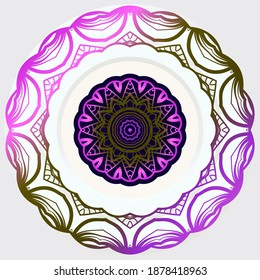 Mandala Pattern. Traditional Indian Mandala. Orient Tribal Circle Sign Illustration. Vector Illustration.