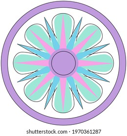 Mandala pattern for use in various works of art such as tile, shirt pattern