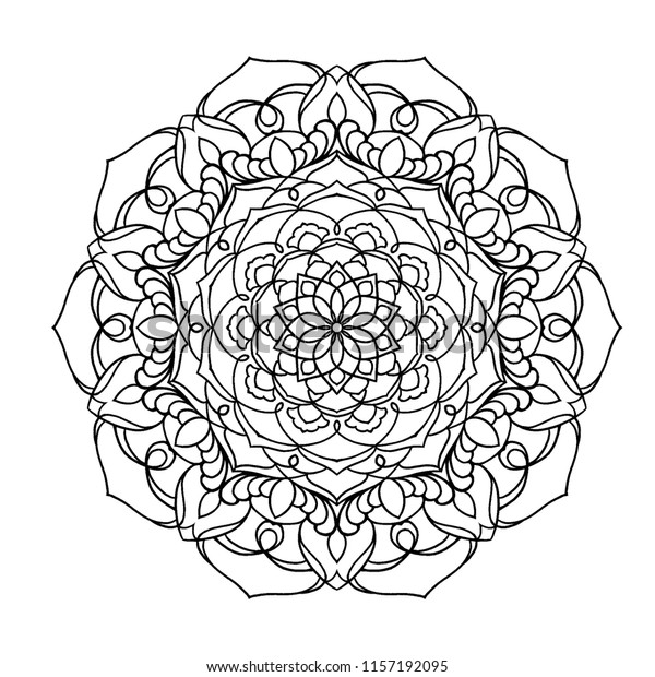 Mandala Pattern Vector Design Ornamental Sacred Stock Vector