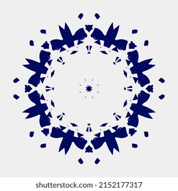 mandala pattern vector, simple, beautiful, unique, blue, circle, symmetrical, ornament, texture, contour, asia, round, decoration