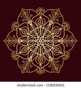 Mandala pattern. Vintage decorative design elements. Vector illustration. Islam, Indian, spain, turkish, chinese, portuguese  motifs. Perfect for printing on fabric, paper, ceramic tile