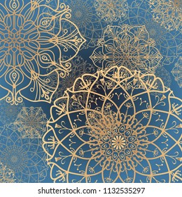 Mandala pattern. Vintage decorative design elements. Vector illustration. Islam, Indian, spain, turkish, chinese, portuguese  motifs. Perfect for printing on fabric, paper, ceramic tile.