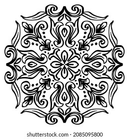 Mandala pattern vintage decorative elements. Hand drawn background	
