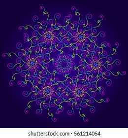 Mandala  pattern. Vintage decorative elements. Hand drawn background. Islam, Arabic, Indian, ottoman motifs. Kaleidoscope, medallion, yoga concept.