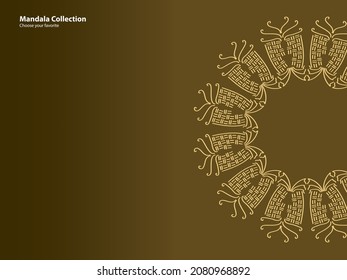 mandala pattern vintage ethnic tribal template style element wallpaper background motif circle art texture print traditional elegant rpund ornament drawing decoration gold meditation flower asian